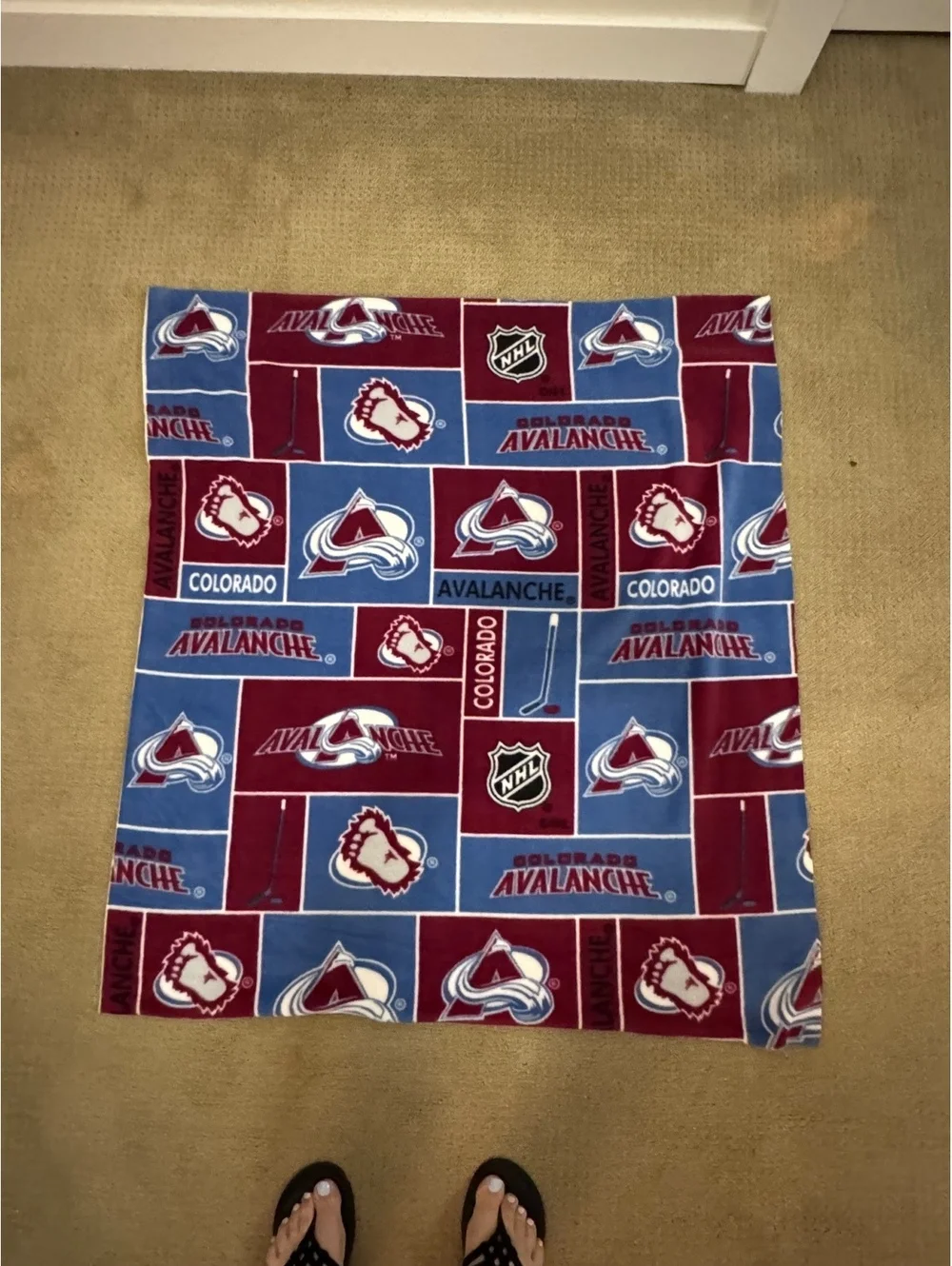 Colorado Avalanche NHL Fleece Blanket 39x39 Inches